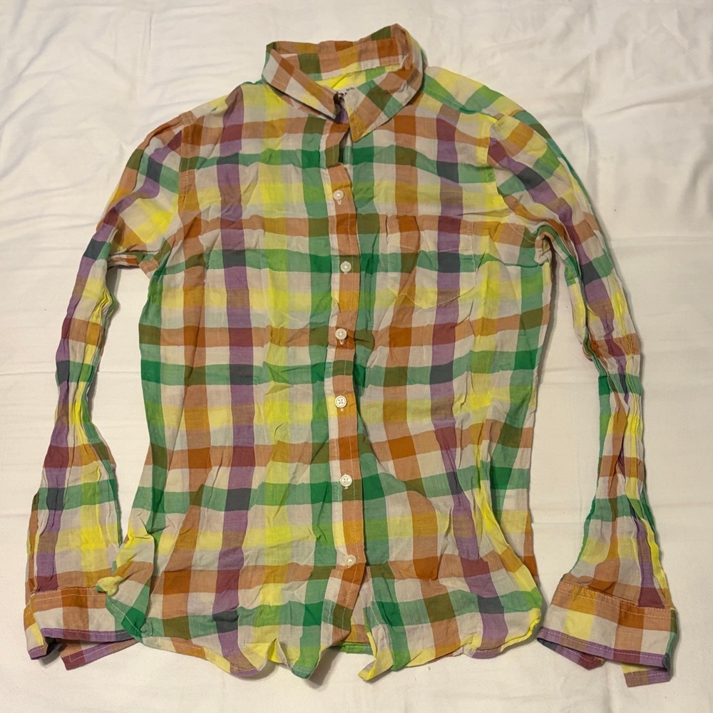 Old Navy Multicolor Plaid Kids Shirt